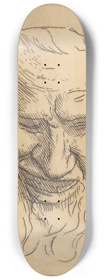 Alphonse Legros - Small Satyr Mask (Petit masque de satyre) 8.25 inch art skate deck