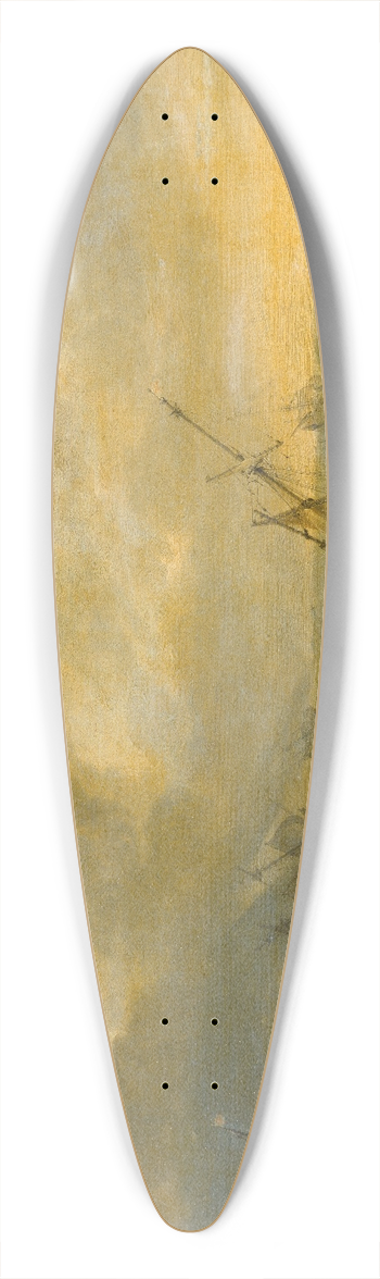 Adam Willaerts - Stormy Sea with many Ships 39.3 inch art pintail longboard deck