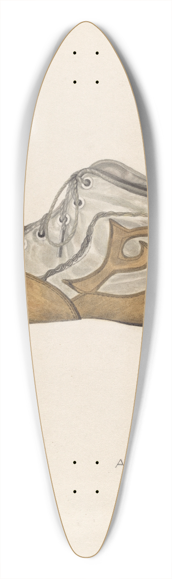 Ada V. May - Baby Shoe 39.3 inch art pintail longboard deck