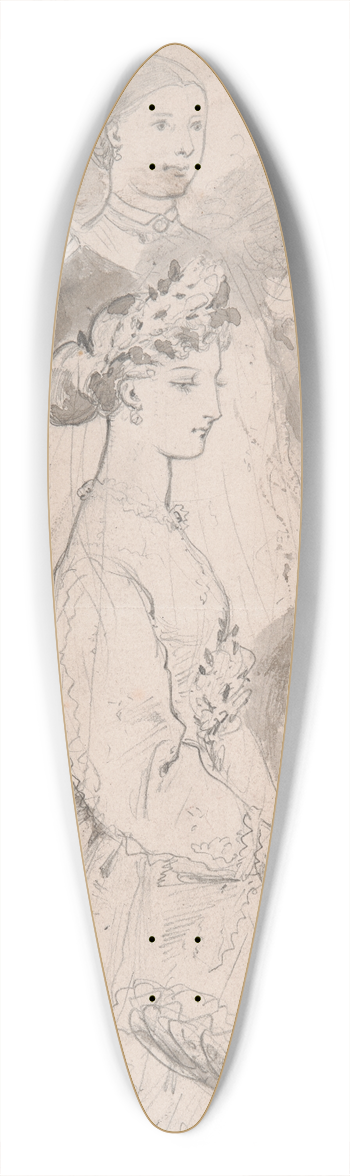 Adelaide Claxton - London Damsels 39.3 inch art pintail longboard deck