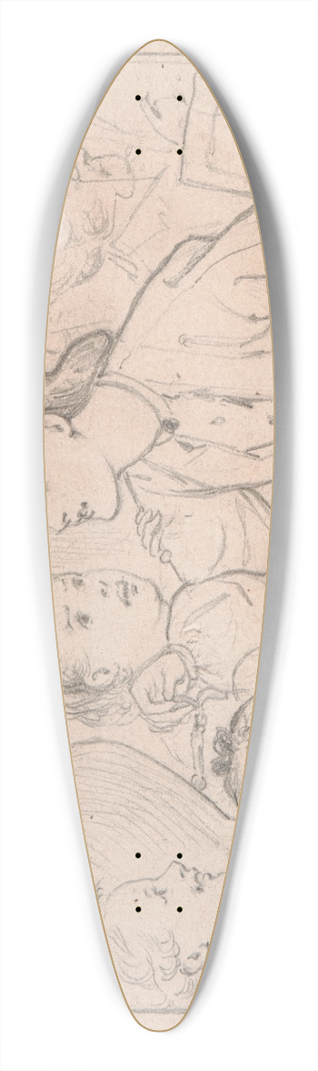Adelaide Claxton - Pouring Tea 39.3 inch art pintail longboard deck