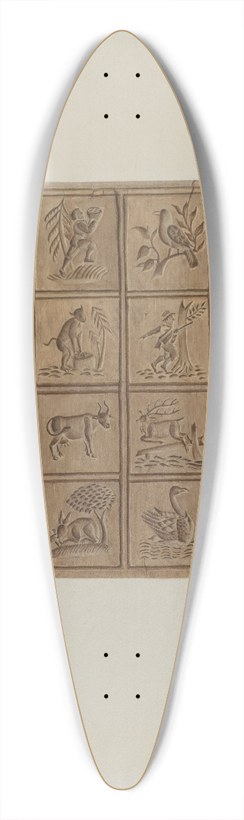 Adele Brooks - Pa. German Cookie Cutter 39.3 inch art pintail longboard deck