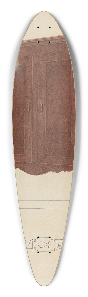 Adele Brooks - Wooden Armoire 39.3 inch art pintail longboard deck