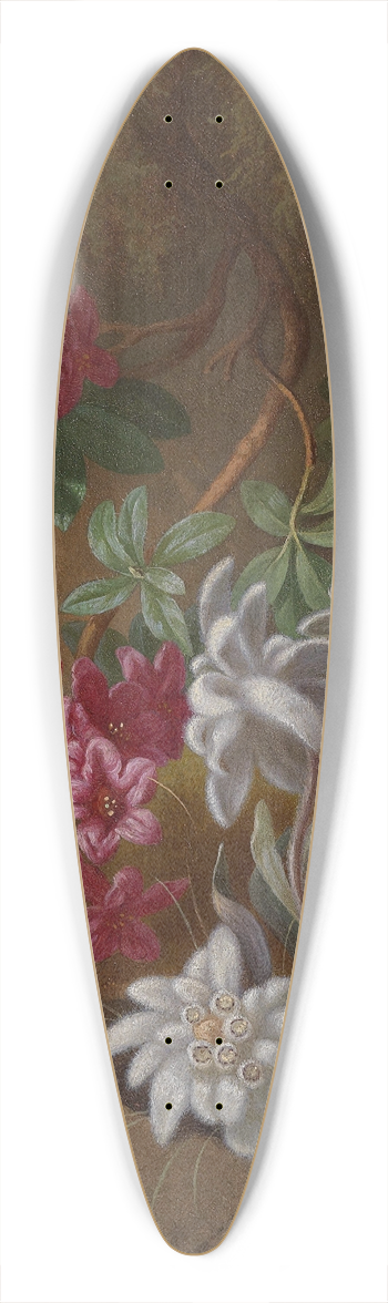 Adele Schuster - Alpenblumen 39.3 inch art pintail longboard deck