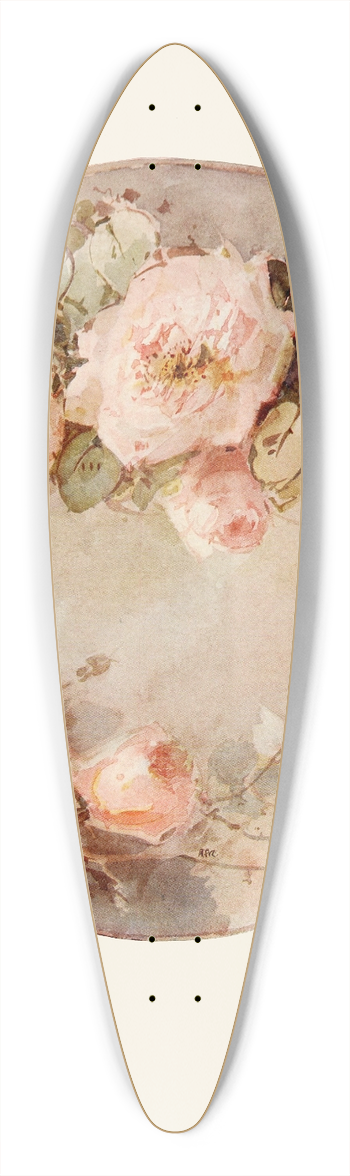 Adeline More - Rose Plate 39.3 inch art pintail longboard deck