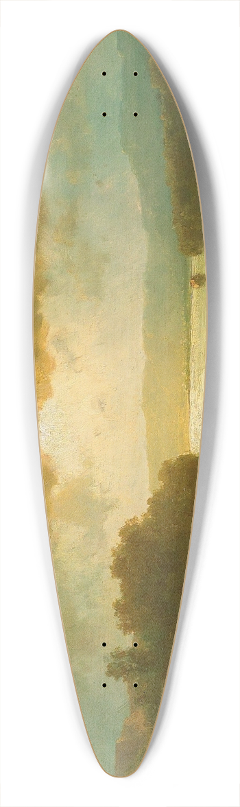 Adolf Chwala - Sunset on a Lake 39.3 inch art pintail longboard deck