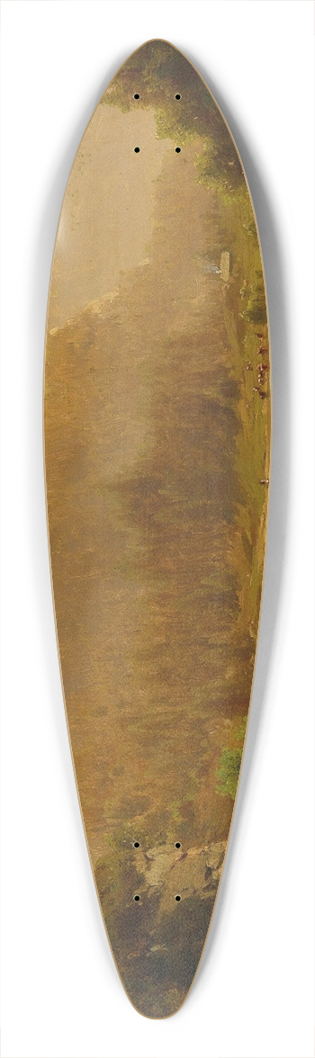 Adolf Chwala - The Krottensee with View of the Schafberg 39.3 inch art pintail longboard deck