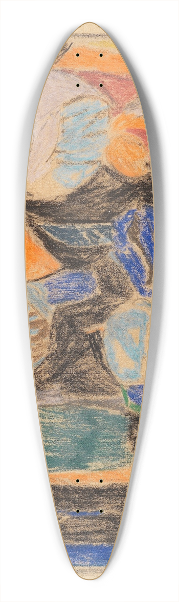 Adolf Hlzel - Drei Figuren in Landschaft 39.3 inch art pintail longboard deck