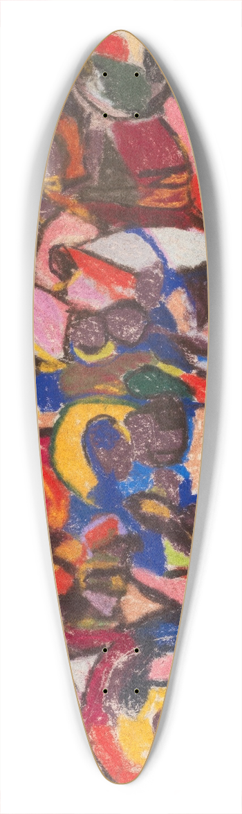Adolf Hlzel - Figuren in Landschaft 39.3 inch art pintail longboard deck