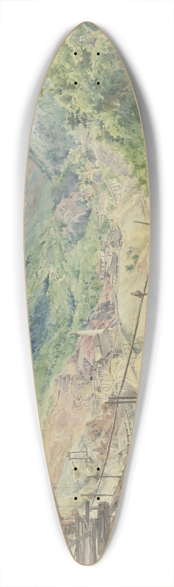 Adolf Hoeffler - Copper mining 39.3 inch art pintail longboard deck