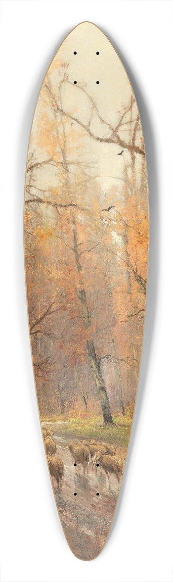 Adolf Kaufmann - Shepherdess Returning Home 39.3 inch art pintail longboard deck