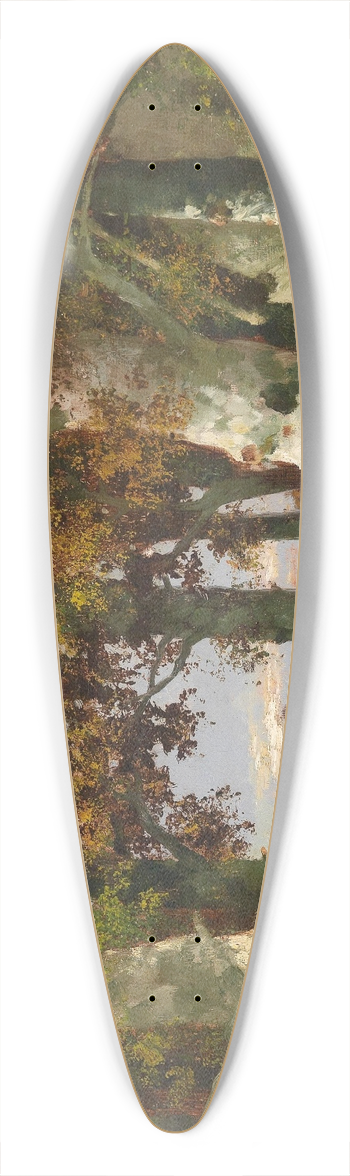 Adolf Kaufmann - Waldlandschaft 39.3 inch art pintail longboard deck