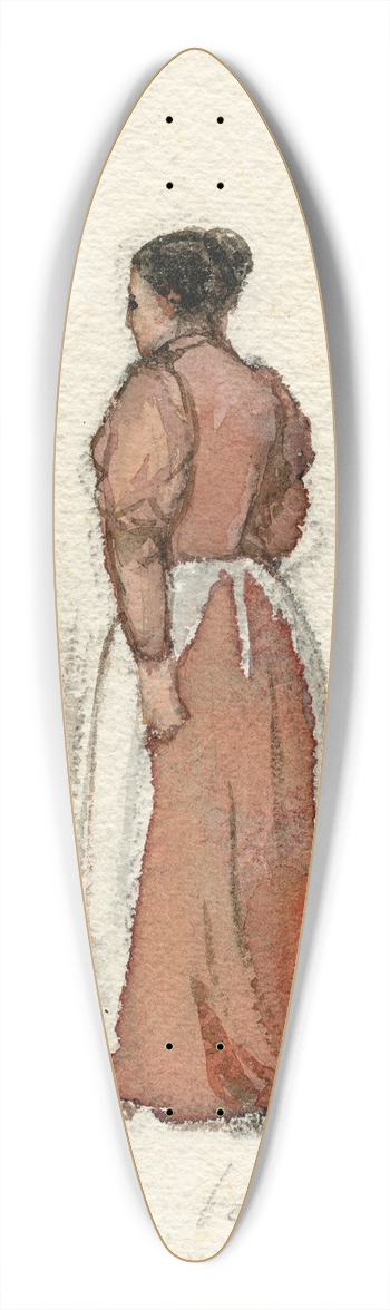 Adolf le Comte - Een staande diensbode 39.3 inch art pintail longboard deck