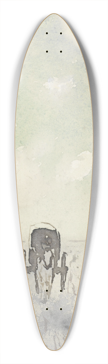 Adolf le Comte - Winterlandschap met paard en wagen 39.3 inch art pintail longboard deck