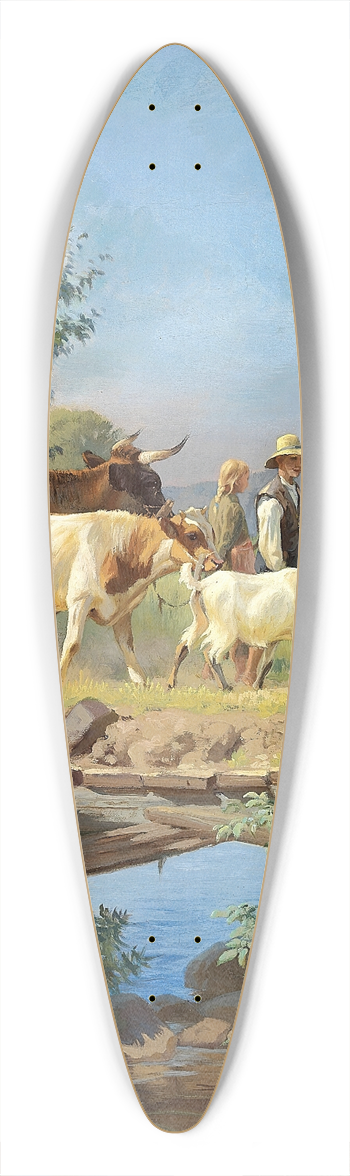 Adolf Mackeprang - Over broen 39.3 inch art pintail longboard deck
