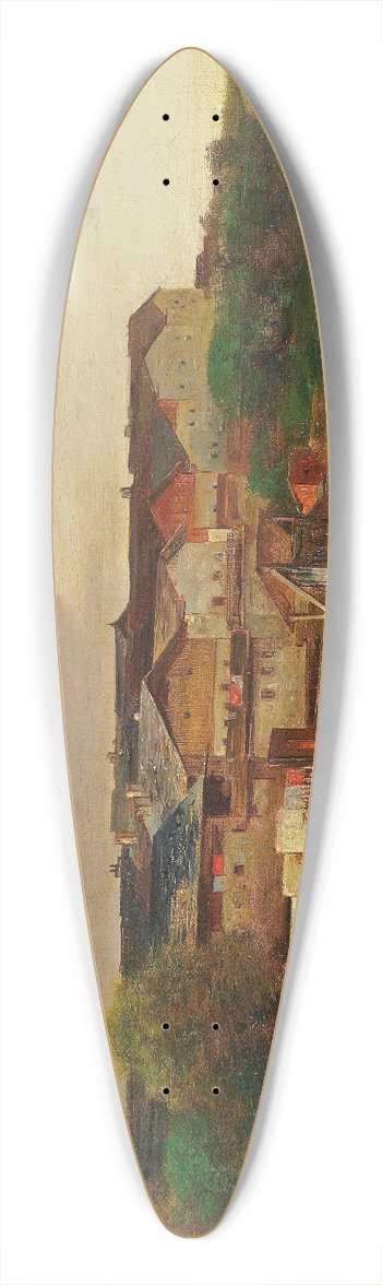Adolf Obermllner - Wehr Am Fluss 39.3 inch art pintail longboard deck