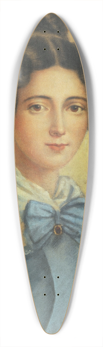 Adolfo d'Hastrel - Portea vestida de celeste 39.3 inch art pintail longboard deck