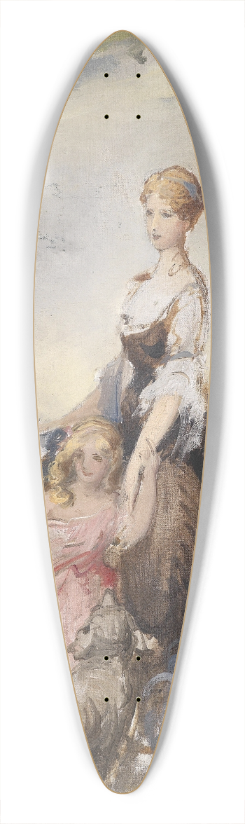 Adolf Pirsch - Mutter mit Kindern 39.3 inch art pintail longboard deck