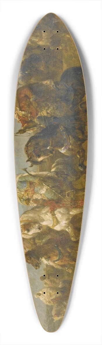 Adolf Schreyer - Advancing Cavalrymen 39.3 inch art pintail longboard deck