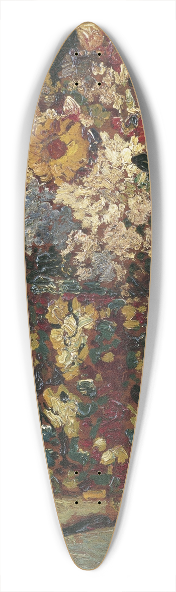 Adolphe Monticelli - Flower still life 39.3 inch art pintail longboard deck