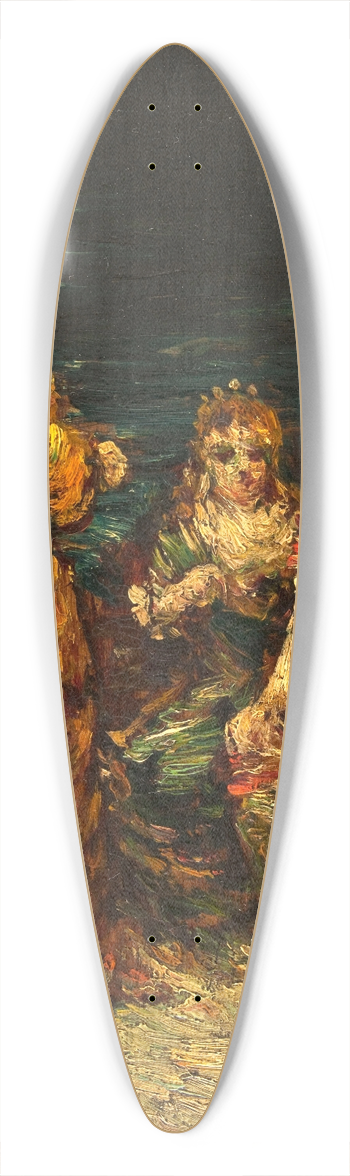Adolphe Monticelli - La conversation interrompue. 39.3 inch art pintail longboard deck