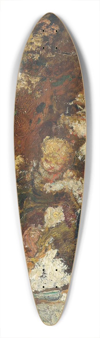 Adolphe Monticelli - La Leon 39.3 inch art pintail longboard deck