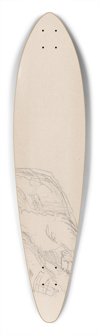 Adolph Tidemand - Bear 39.3 inch art pintail longboard deck