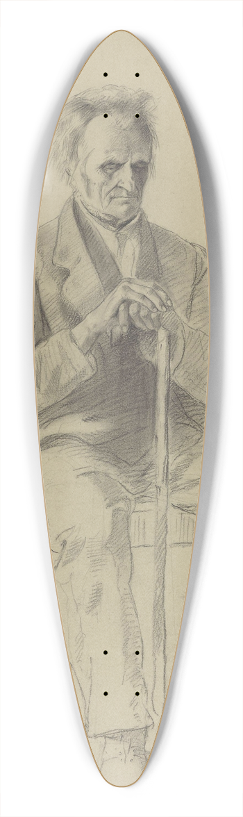 Adolph Tidemand - Blinde Lars 39.3 inch art pintail longboard deck