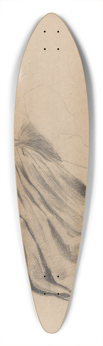 Adolph Tidemand - Draperistudie 39.3 inch art pintail longboard deck