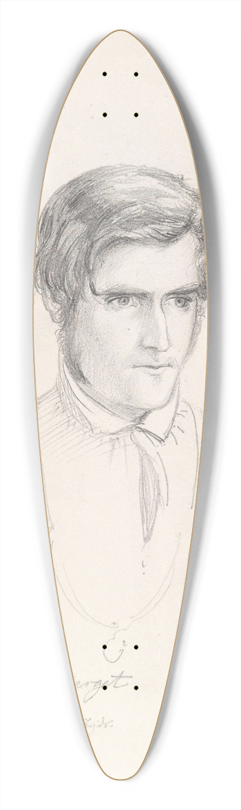 Adolph Tidemand - Even Fanbjerget 39.3 inch art pintail longboard deck