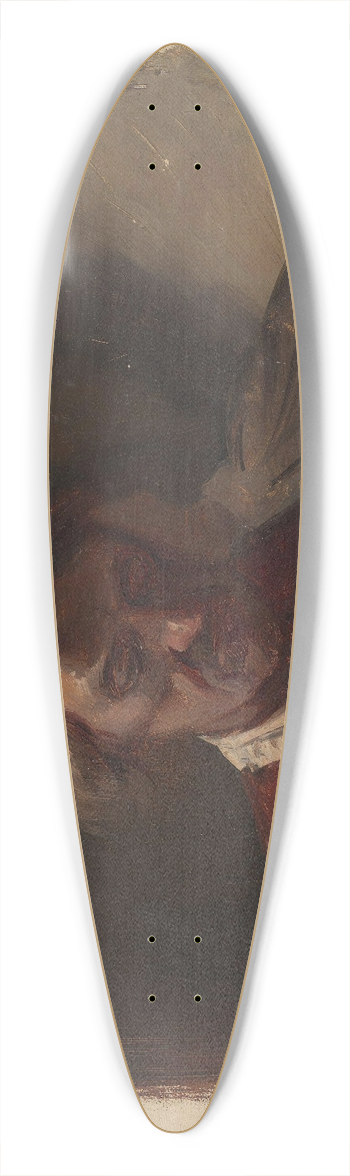 Adolph Tidemand - Farmer. Study for Low Church Devotion 39.3 inch art pintail longboard deck