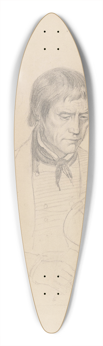 Adolph Tidemand - Felespiller 39.3 inch art pintail longboard deck