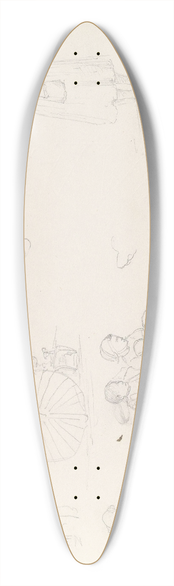 Adolph Tidemand - Figur- og btstudier 39.3 inch art pintail longboard deck