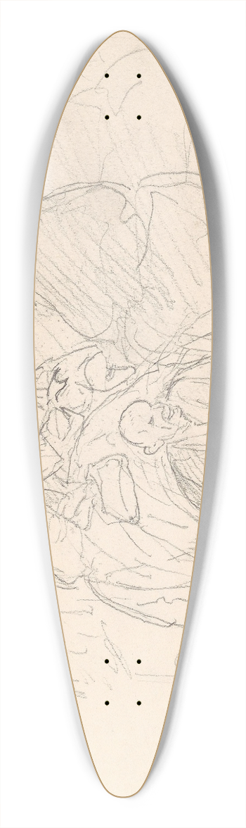 Adolph Tidemand - Figurscene 39.3 inch art pintail longboard deck