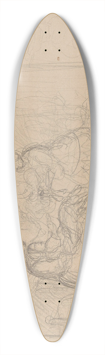 Adolph Tidemand - Figurscene i interir 39.3 inch art pintail longboard deck