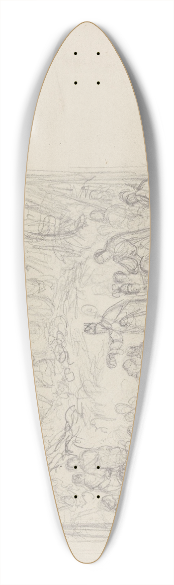 Adolph Tidemand - Figurscene med kroning 39.3 inch art pintail longboard deck