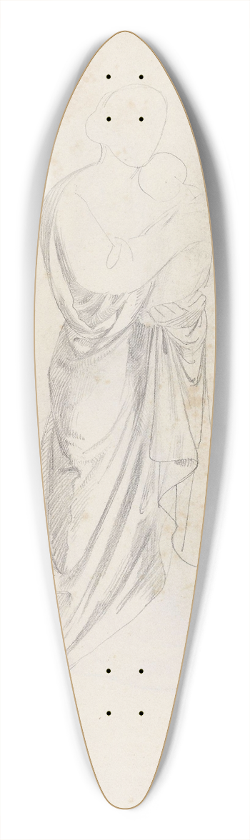 Adolph Tidemand - Gevantstudie 39.3 inch art pintail longboard deck