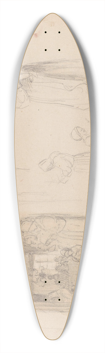 Adolph Tidemand - Gudstjeneste; figurstudier 39.3 inch art pintail longboard deck