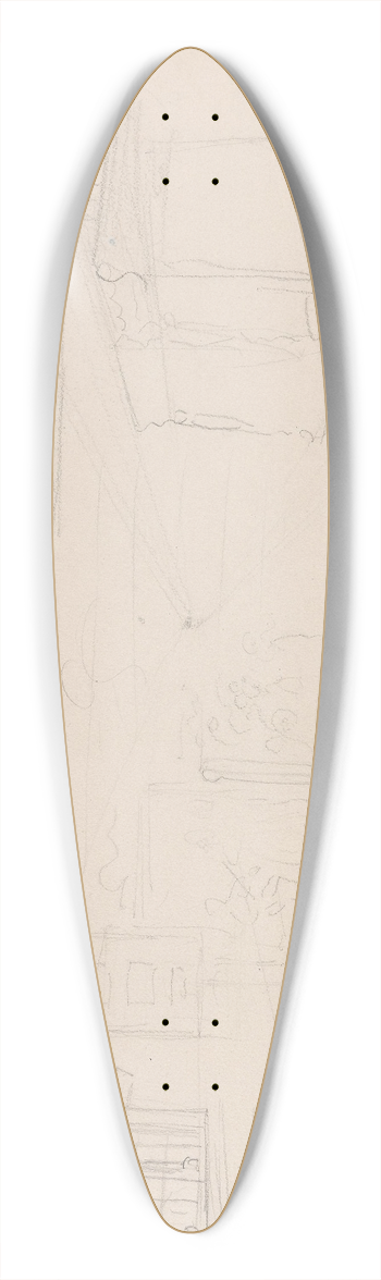 Adolph Tidemand - Interior 39.3 inch art pintail longboard deck