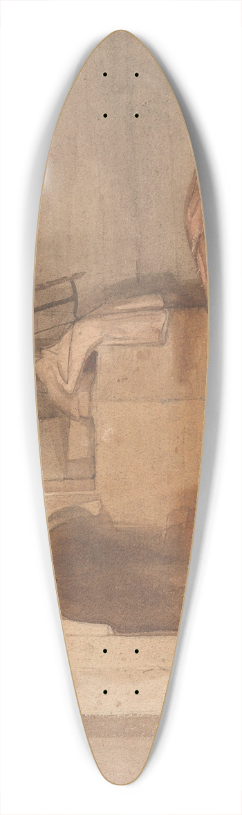 Adolph Tidemand - Interir 39.3 inch art pintail longboard deck