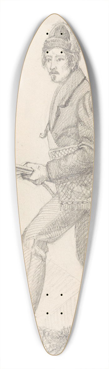 Adolph Tidemand - Jeger 39.3 inch art pintail longboard deck