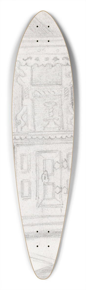 Adolph Tidemand - Krskap, Gulsvik 39.3 inch art pintail longboard deck