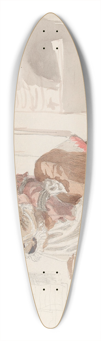 Adolph Tidemand - Kvinne med barn i interir 39.3 inch art pintail longboard deck