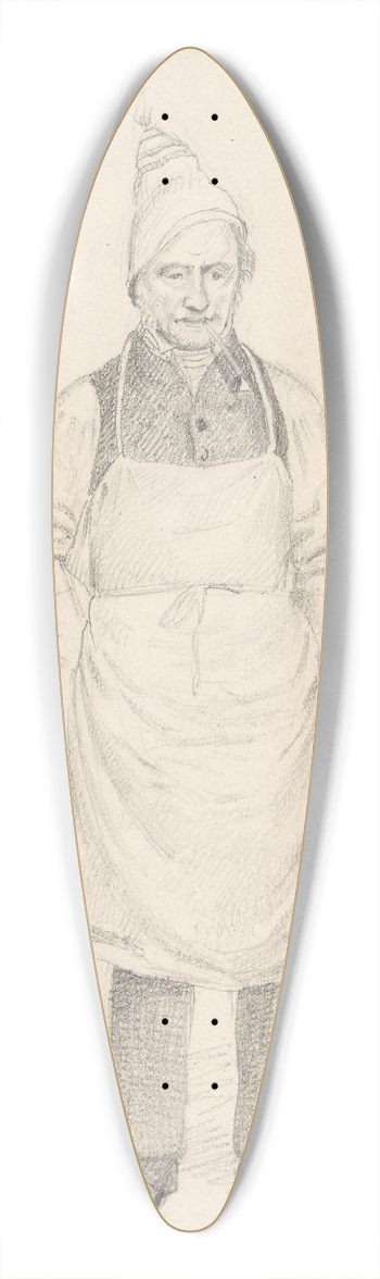 Adolph Tidemand - Mann med forkle 39.3 inch art pintail longboard deck