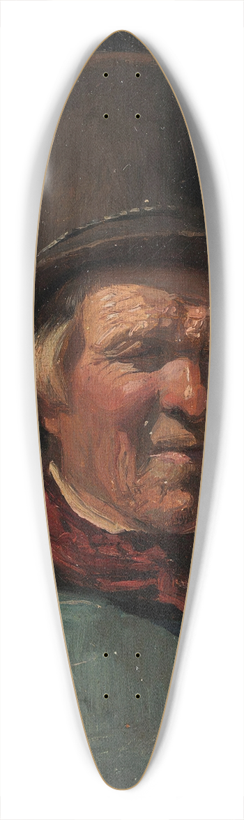 Adolph Tidemand - Man with Hat 39.3 inch art pintail longboard deck