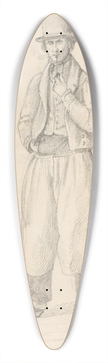 Adolph Tidemand - Matros fra Kappeln 39.3 inch art pintail longboard deck