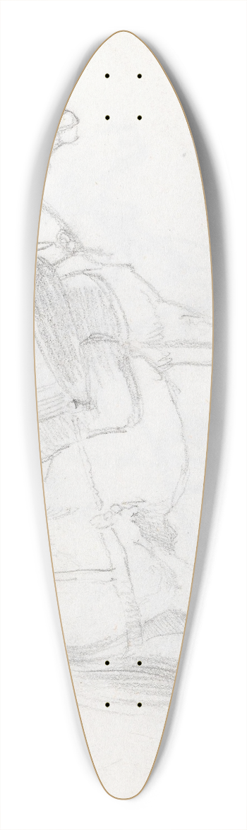 Adolph Tidemand - Pakkhest 39.3 inch art pintail longboard deck