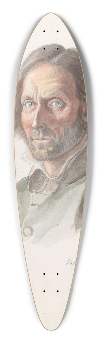 Adolph Tidemand - Peder Endresen Kvashiller 39.3 inch art pintail longboard deck