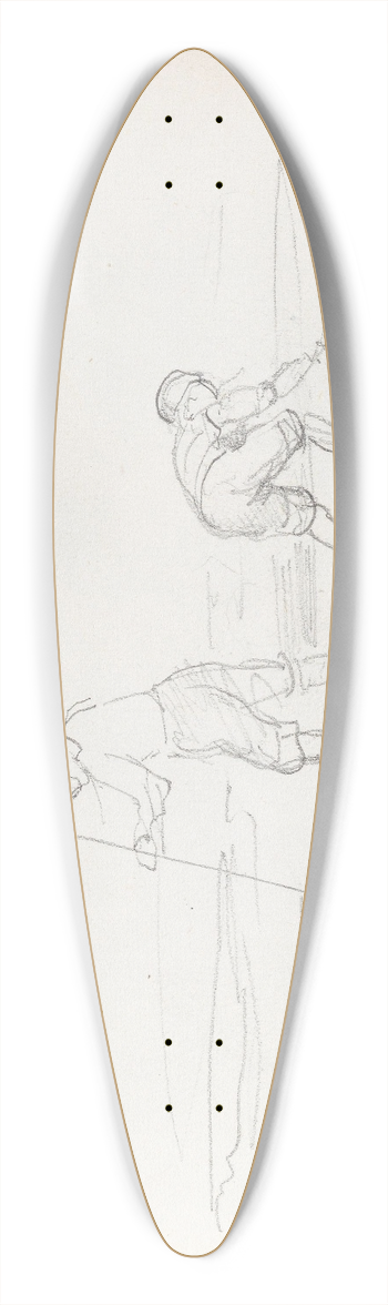 Adolph Tidemand - Spydfiske 39.3 inch art pintail longboard deck