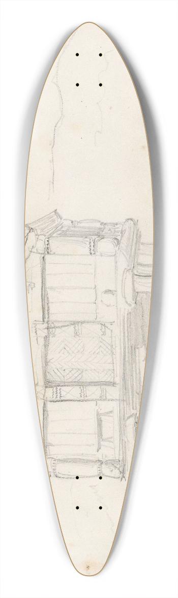 Adolph Tidemand - Stabbur, Moen 39.3 inch art pintail longboard deck